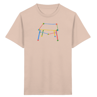 Bunter Kritzel Tisch - Kinder Bio T-Shirt