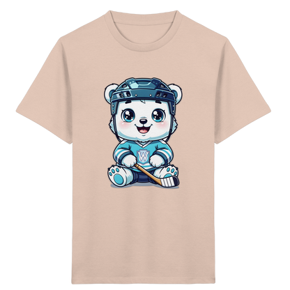 Eisbär mit Eishockeyausrüstung Kinder T-Shirt
