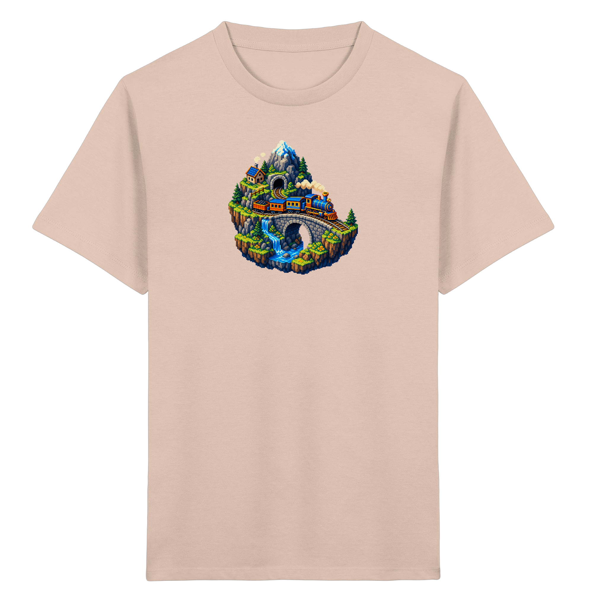 Retro-Pixel-Zug T-Shirt für Kinder
