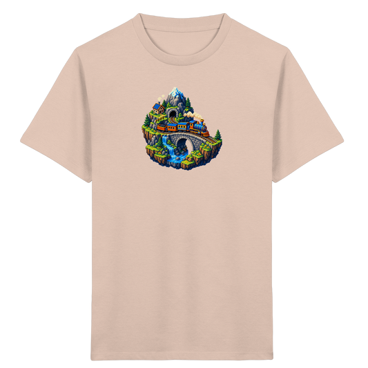 Retro Pixel Zug Abenteuer Shirt - Kinder Bio T-Shirt