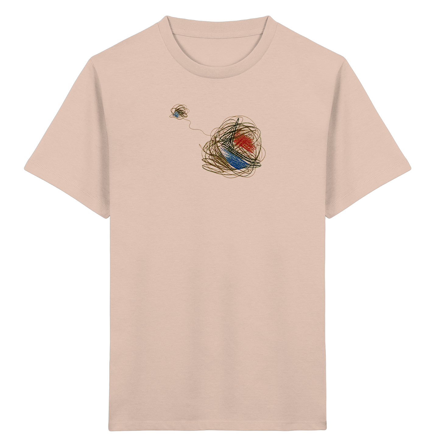 Abstraktes T-Shirt mit kunterbunten Knäueln - Kinder Bio T-Shirt