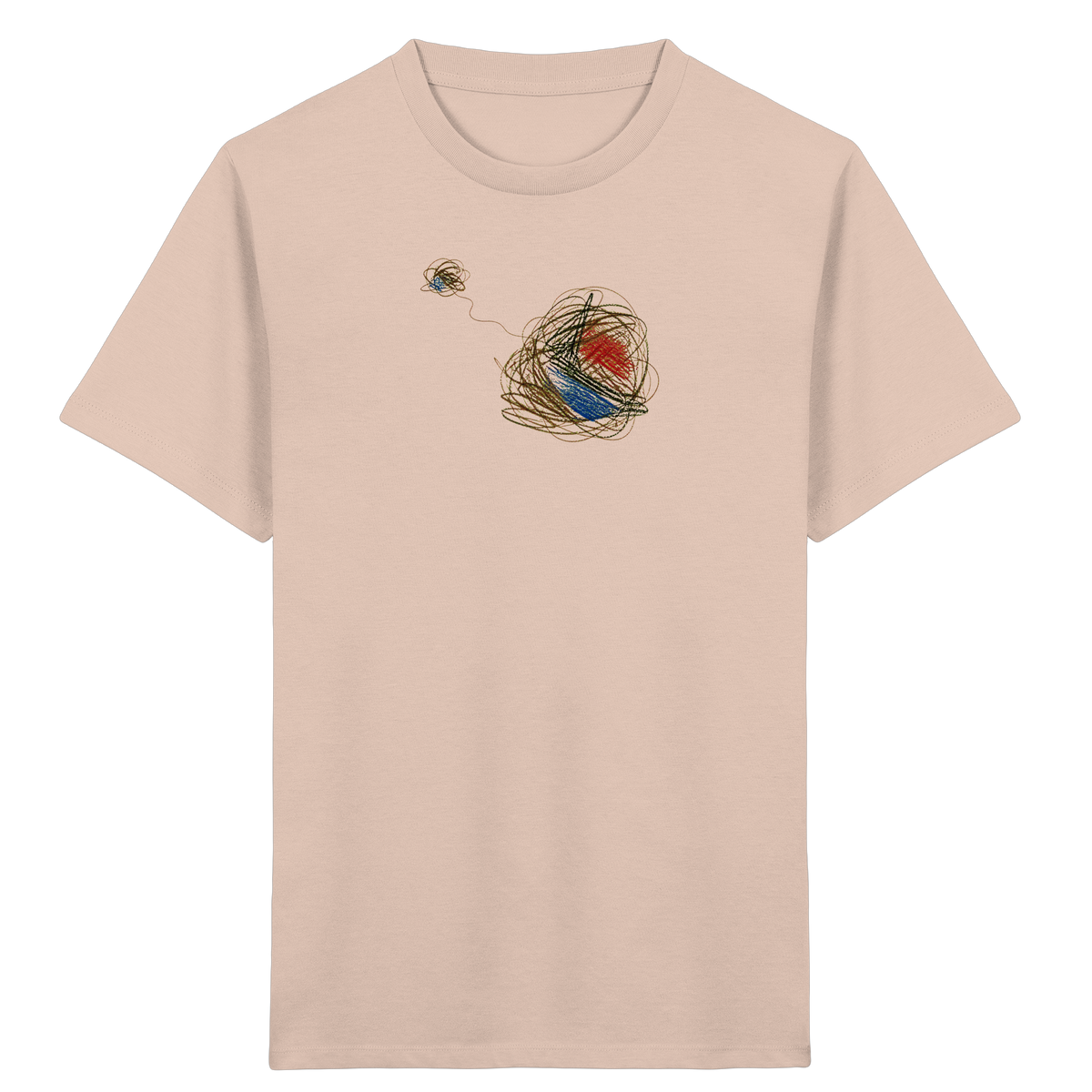 Abstraktes T-Shirt mit kunterbunten Knäueln - Kinder Bio T-Shirt