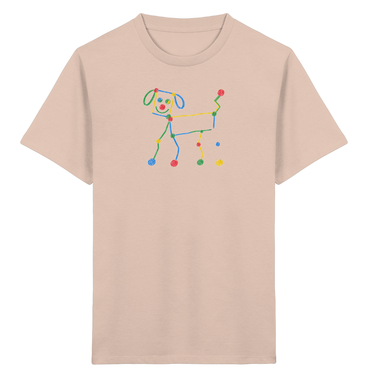 Bunter Farbpunkt Hund - Kinder Bio T-Shirt