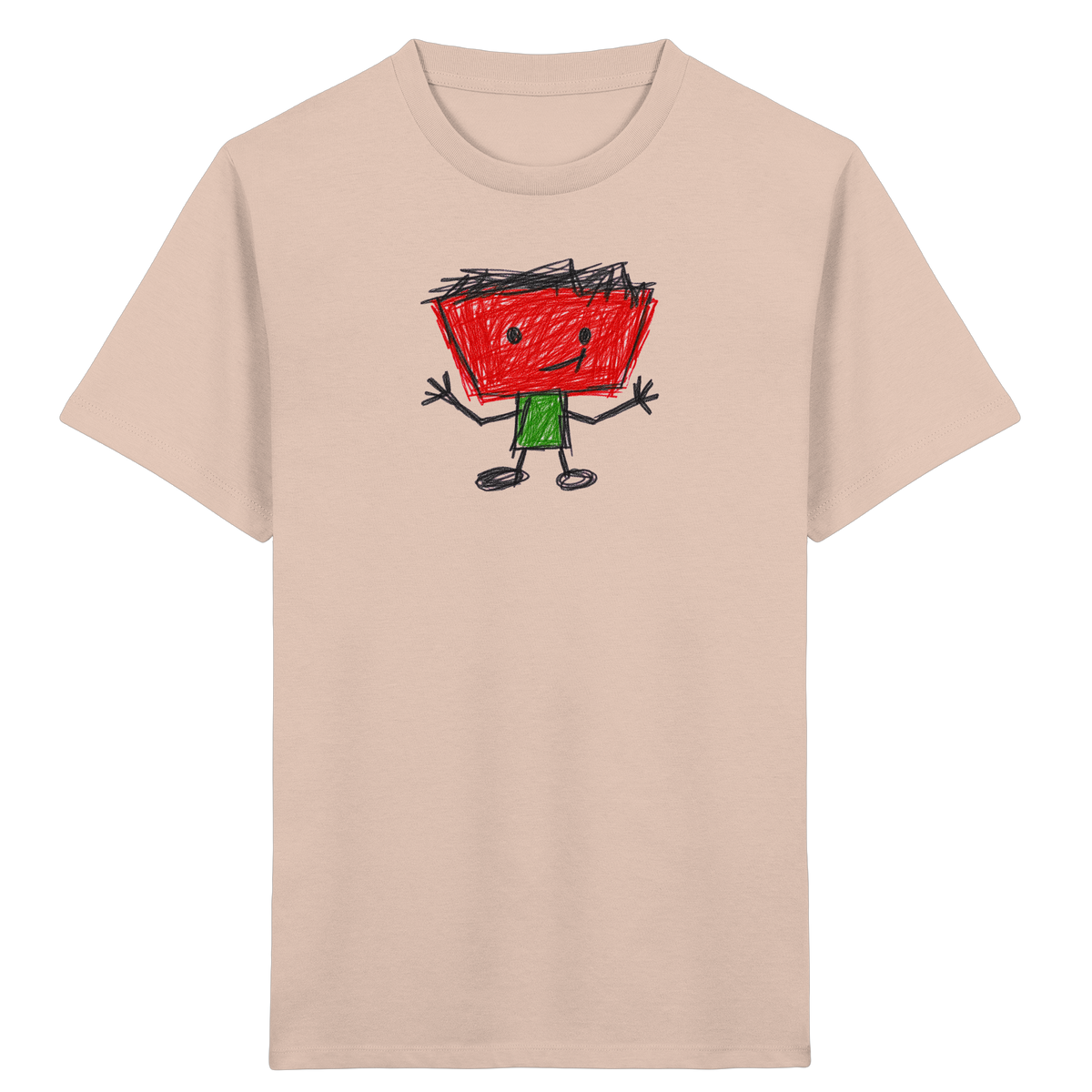 Kritzelkopf mit Zackenhaar - Kinder Bio T-Shirt