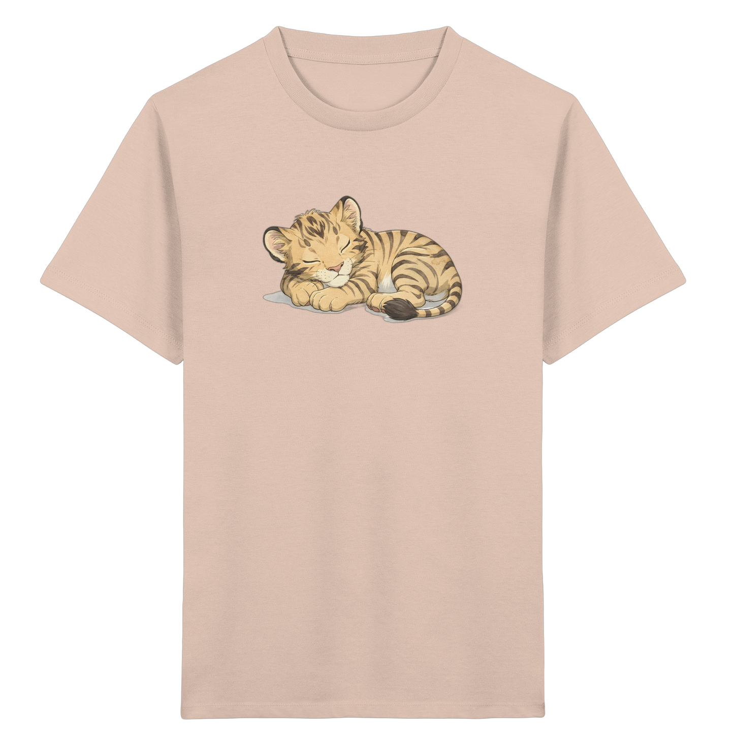 Schlafendes Tigerjunges: Kuscheliges Aquarell T-Shirt