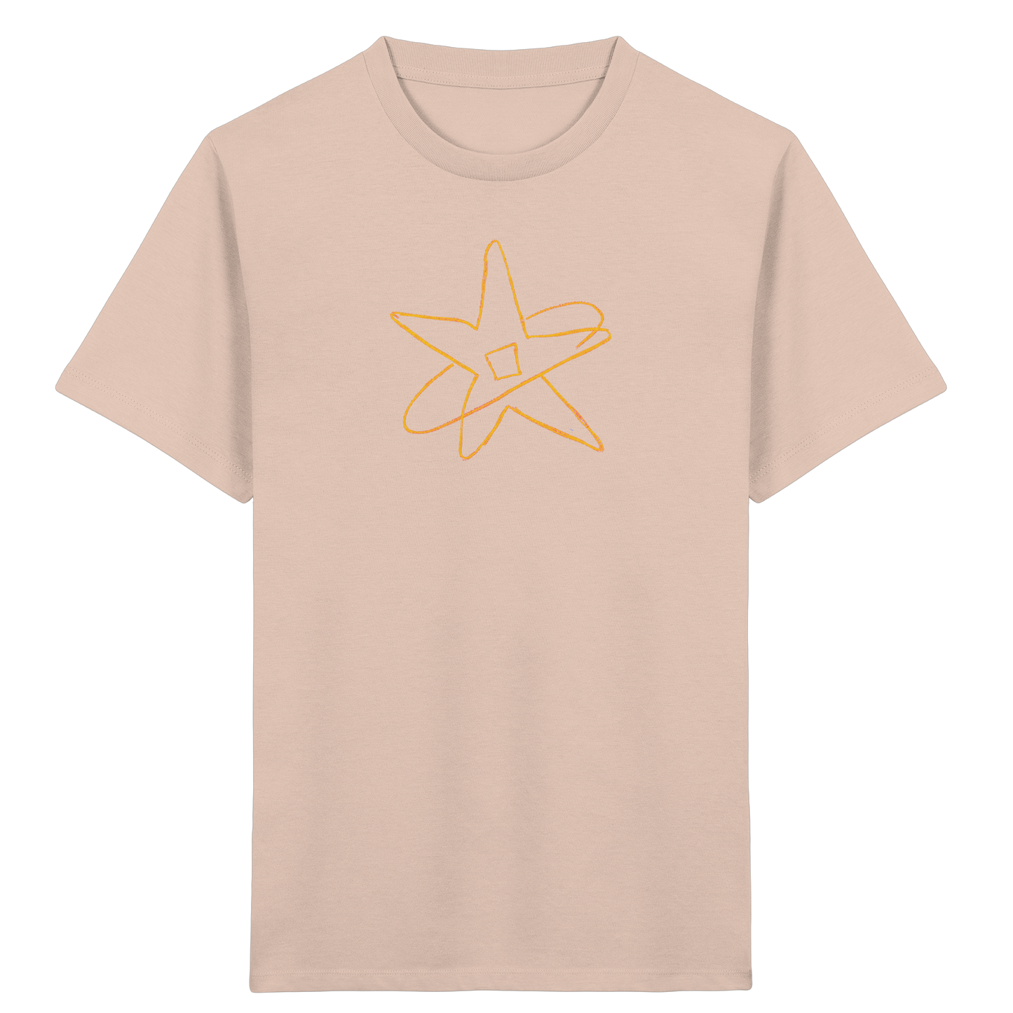 Goldgelber Wackelstern für Kinder - Kinder Bio T-Shirt