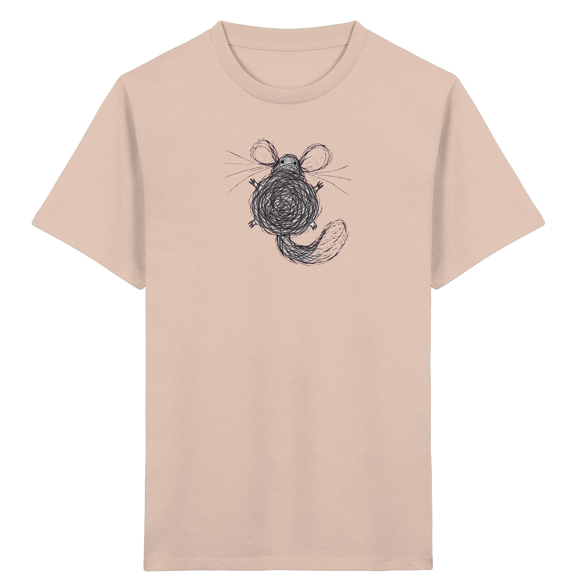Chinchilla von oben gezeichnet - Kinder Bio T-Shirt