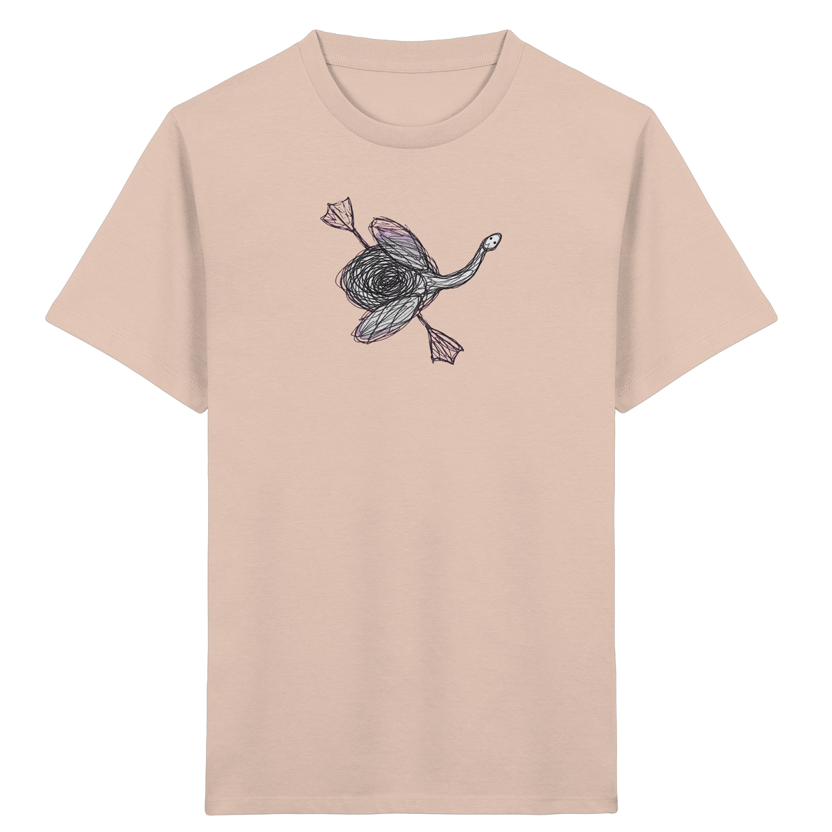 Schwan von oben Kritzelmotiv - Kinder Bio T-Shirt