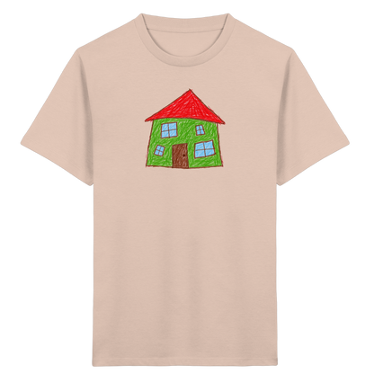Grünes Haus mit vier Fenstern - Kinder Bio T-Shirt