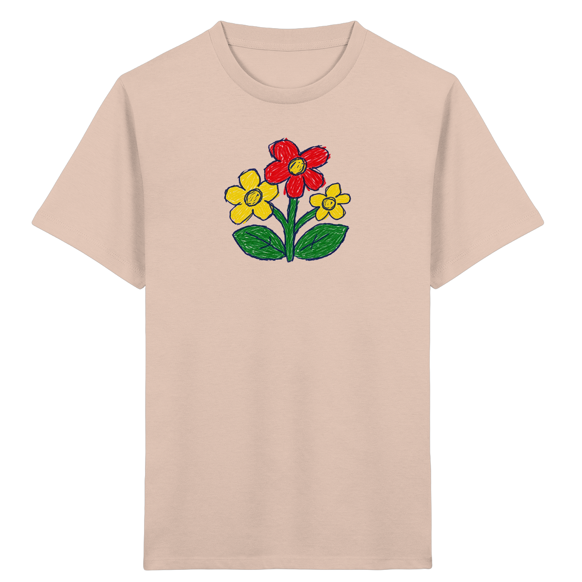 Kritzel-Dreiblüte Kinder T-Shirt - Kinder Bio T-Shirt