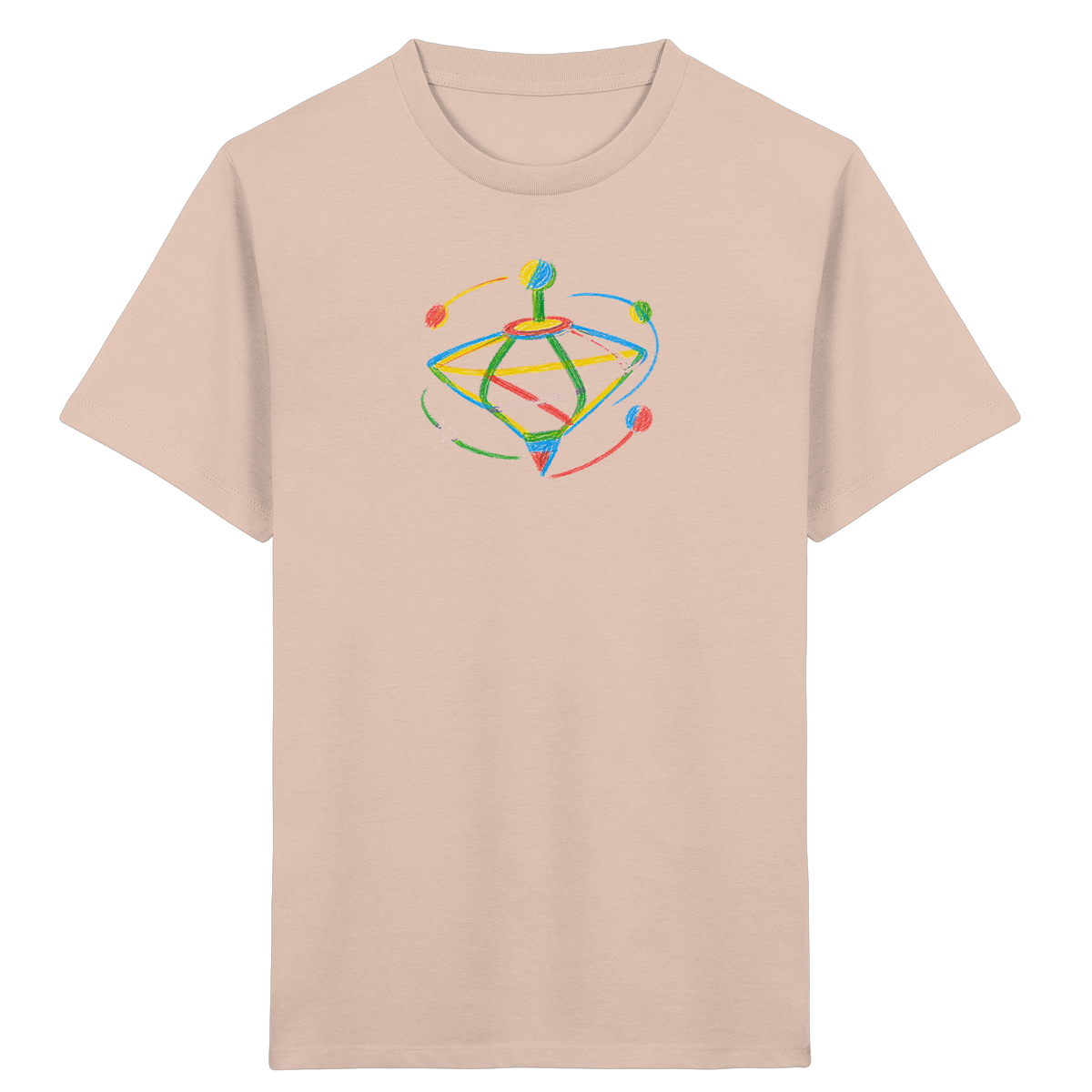 Bunter Farbpunkt Kreisel - Kinder Bio T-Shirt