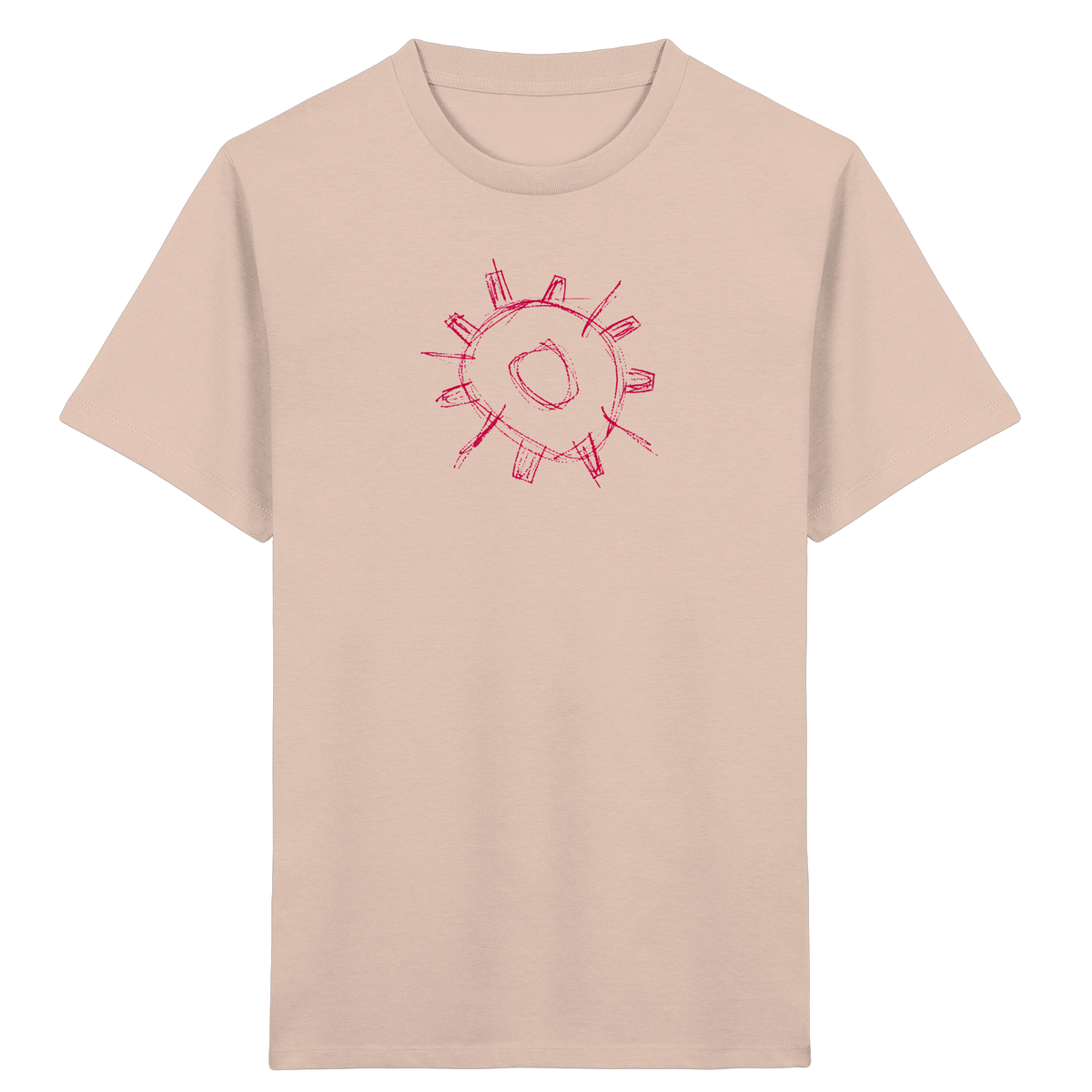 Karminrotes Zackenrad Kinder T-Shirt - Kinder Bio T-Shirt