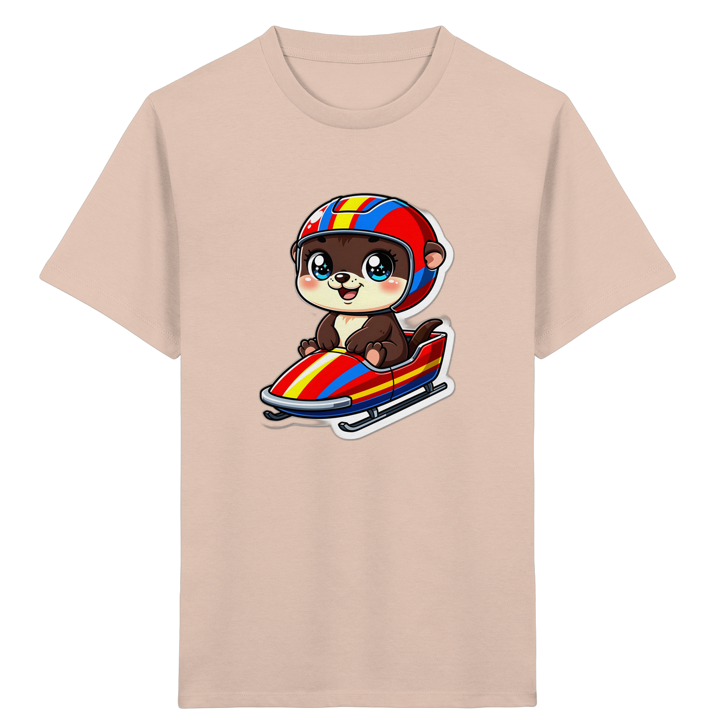 Otter im Bob: Cooles Kinder T-Shirt