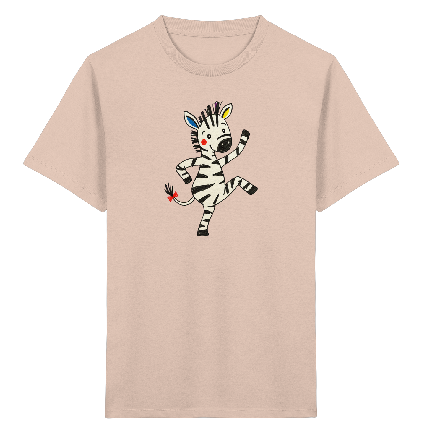 Fröhliches tanzendes Zebra Kinder T-Shirt - Kinder Bio T-Shirt