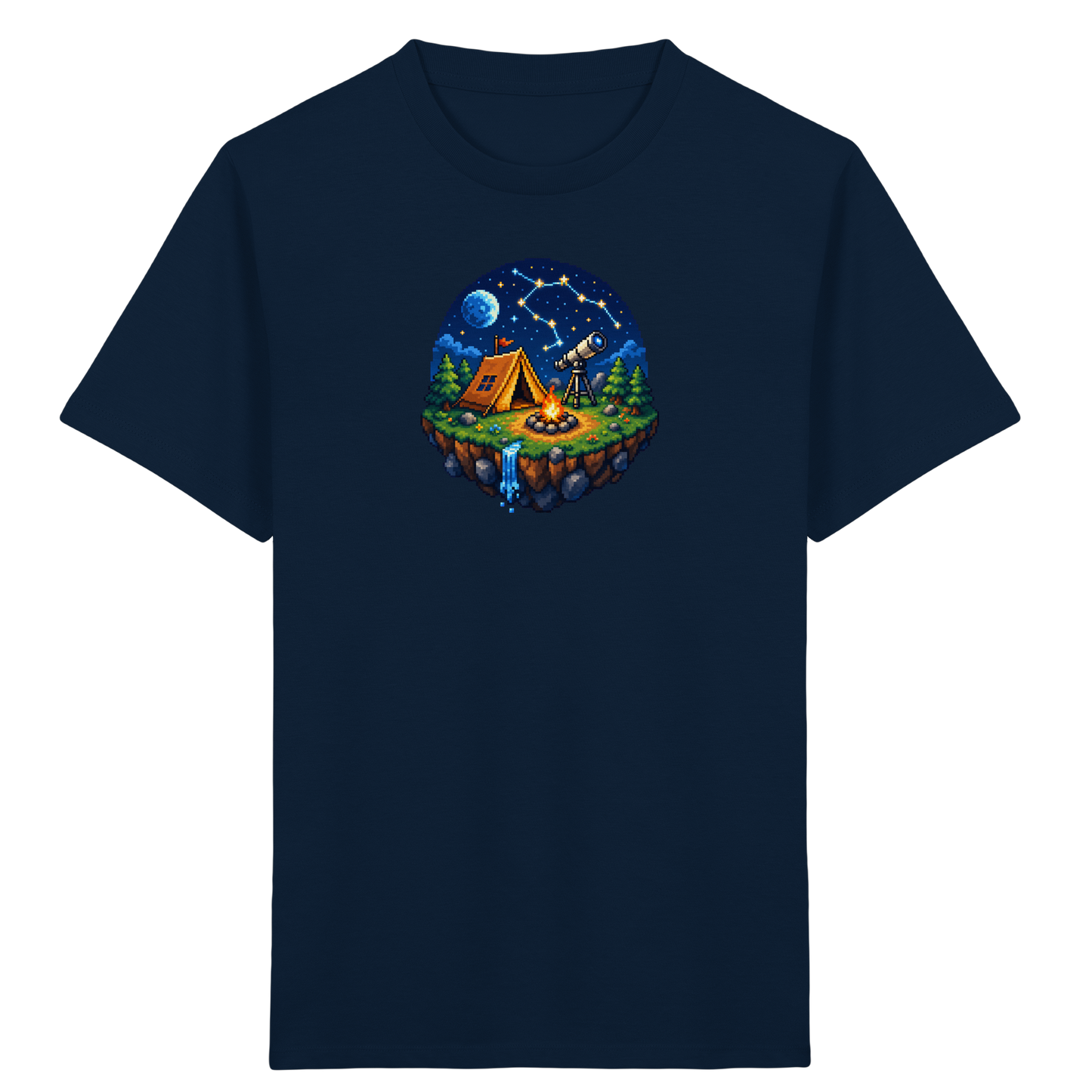 Magisches Pixel Camping Insel Abenteuer - Kinder Bio T-Shirt