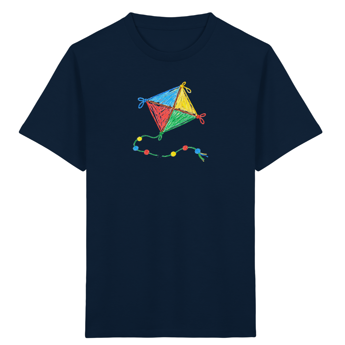 Bunter Drachen mit Knoten - Kinder Bio T-Shirt