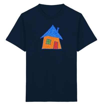 Oranges Haus mit Schornstein - Kinder Bio T-Shirt