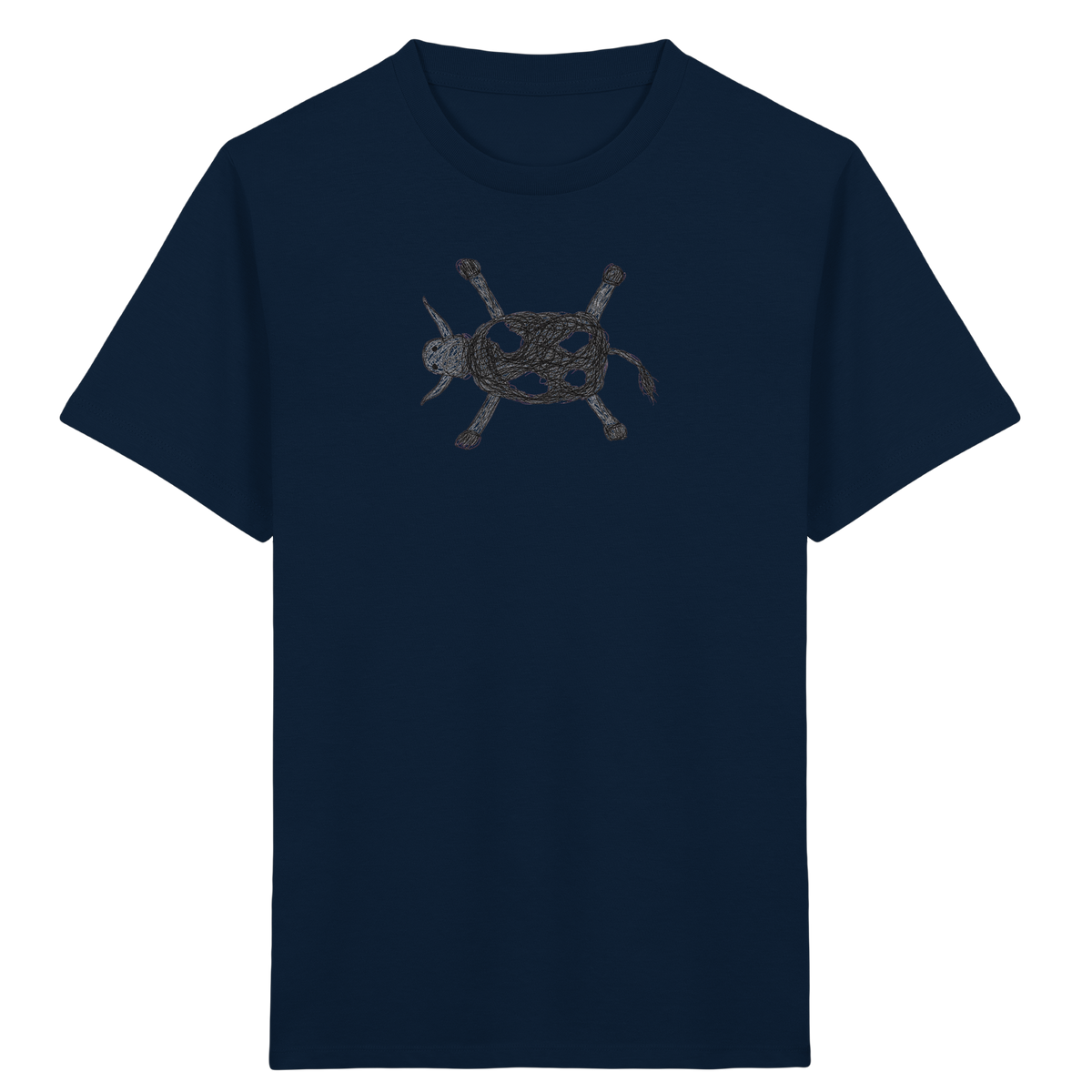 Kuh von oben gezeichnet - Kinder Bio T-Shirt