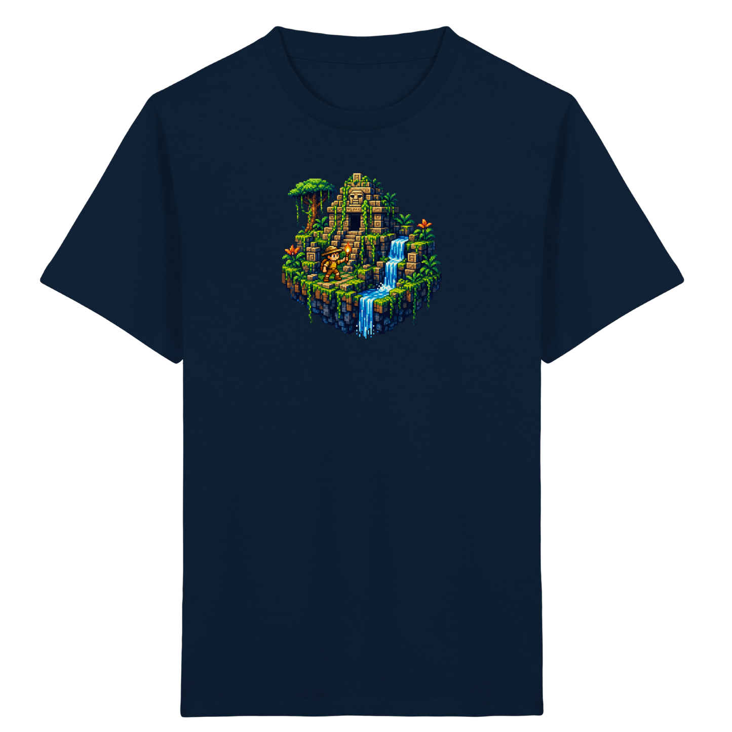 Pixel Dschungel Abenteuer Kinder T-Shirt - Kinder Bio T-Shirt