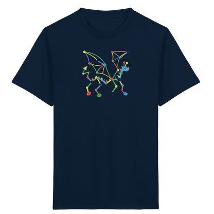 Bunter Farbpunkt Drache - Kinder Bio T-Shirt