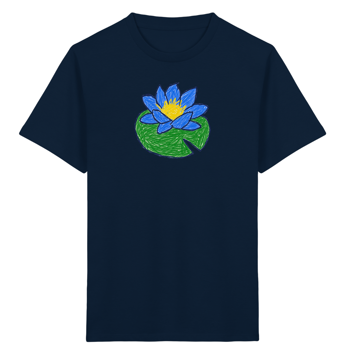 Kritzel Wasserlilie Kinder Shirt - Kinder Bio T-Shirt