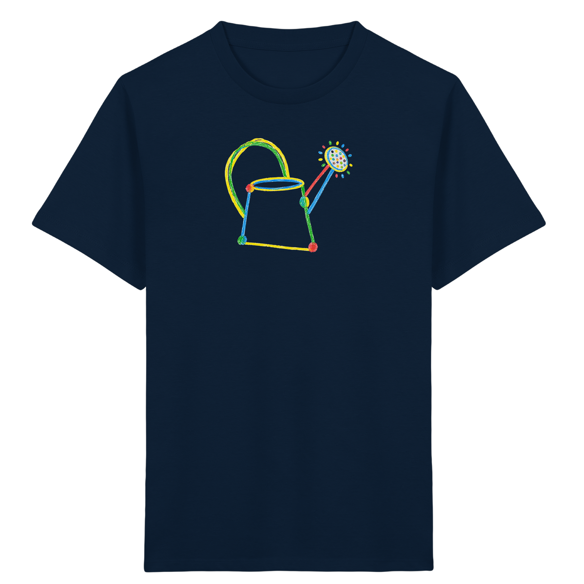 Bunte Kreide Gießkanne Kinder - Kinder Bio T-Shirt