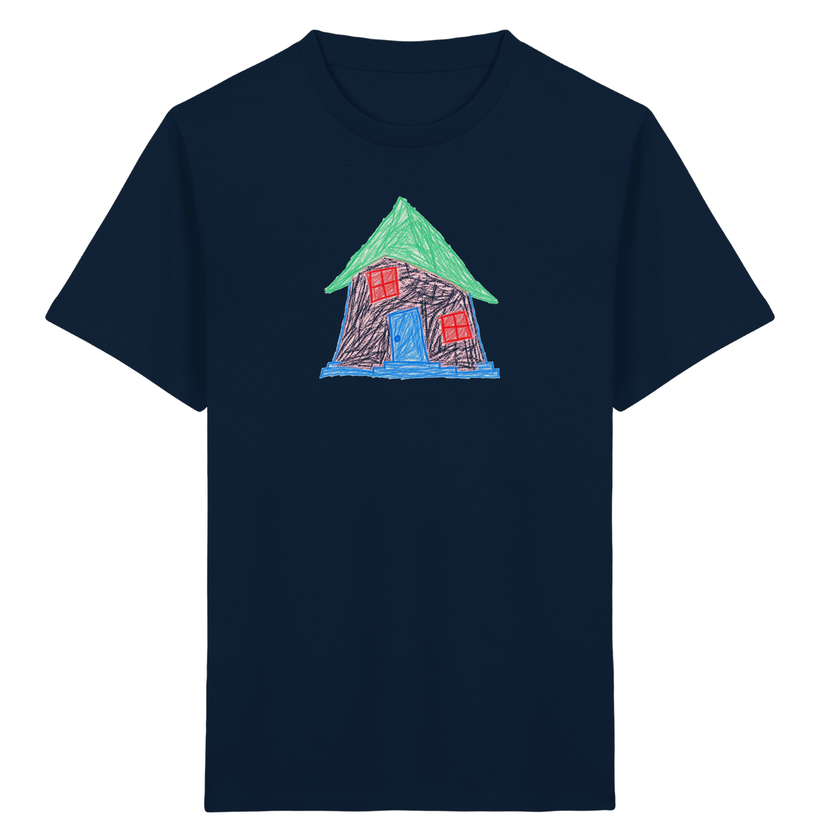 Rosa Schiefhaus Kinderzeichnung - Kinder Bio T-Shirt