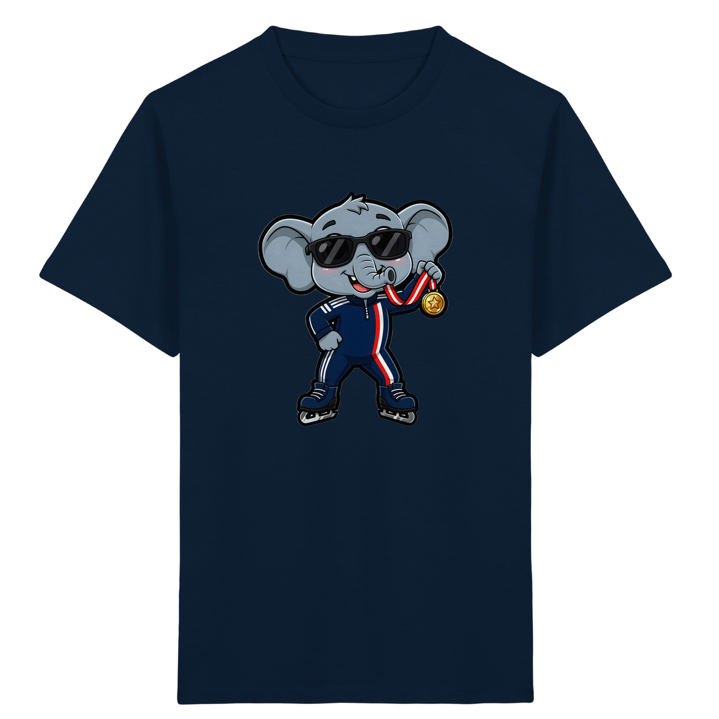 Eislaufender Elefant: Cooles T-Shirt für Kinder - Kinder Bio T-Shirt