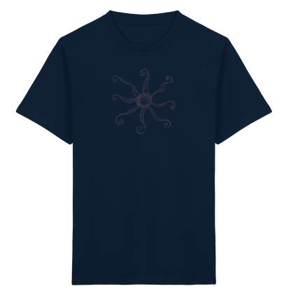 Oktopus von oben Kinderzeichnung - Kinder Bio T-Shirt