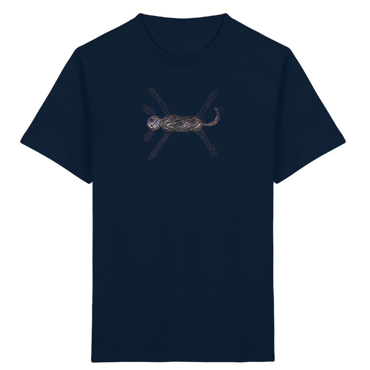 Hund von oben gezeichnet - Kinder Bio T-Shirt