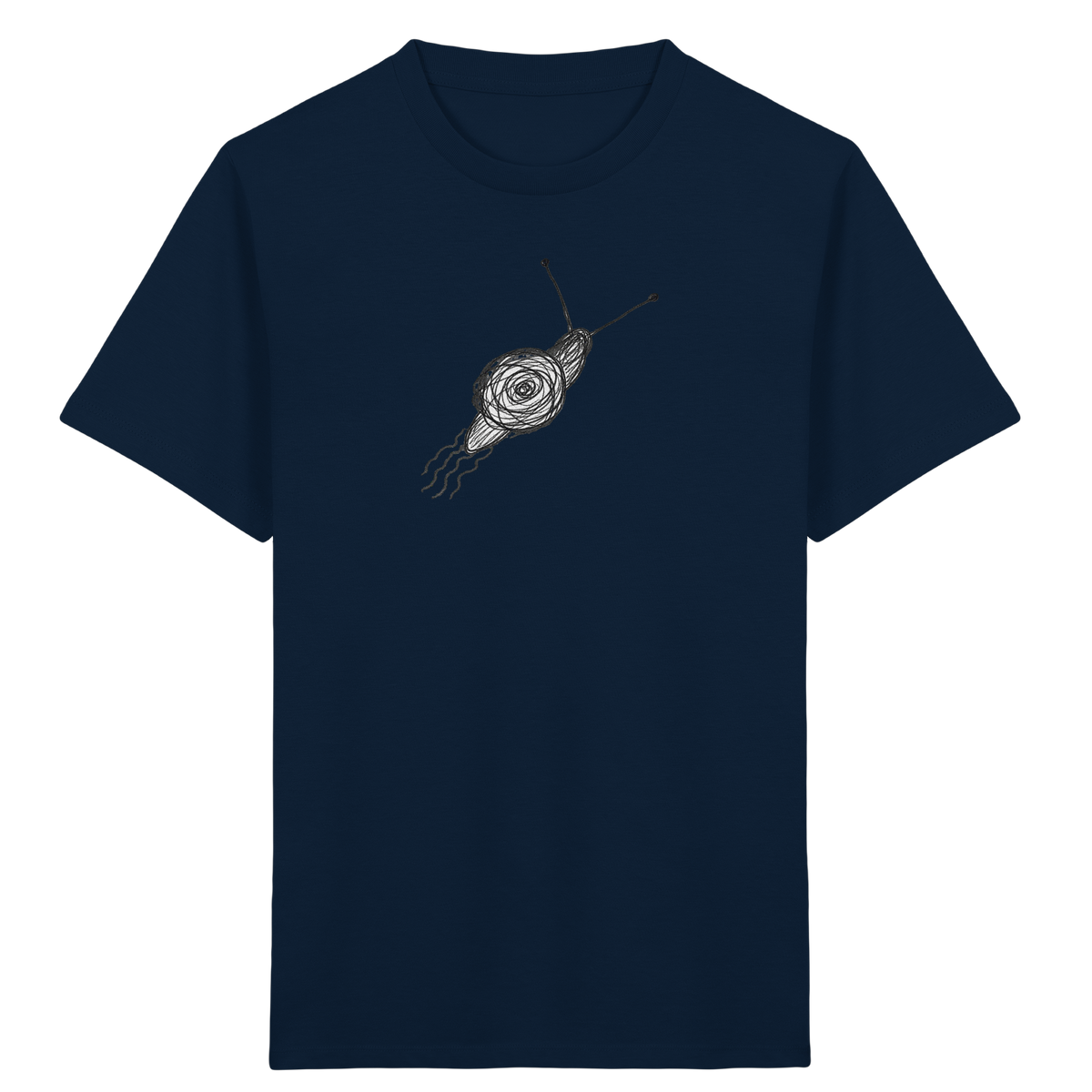 Schnecke von oben Kinderzeichnung - Kinder Bio T-Shirt