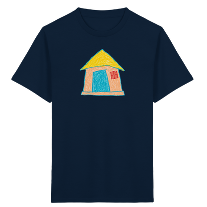 Pfirsichfarbenes Türhaus für Kinder - Kinder Bio T-Shirt