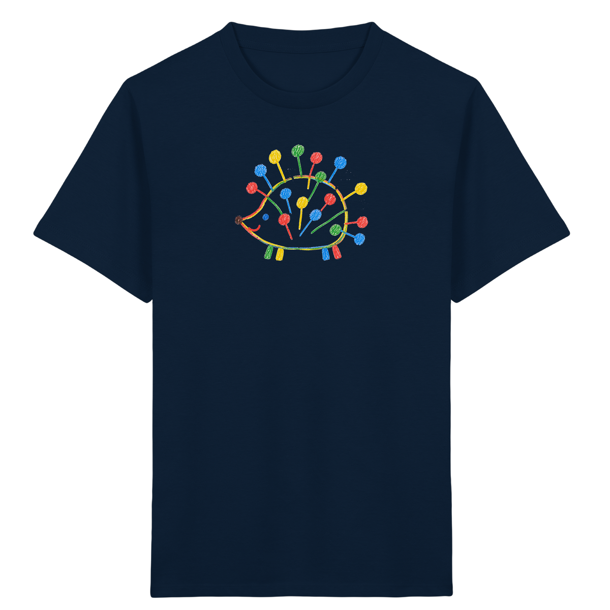 Bunter Farbpunkt Igel - Kinder Bio T-Shirt