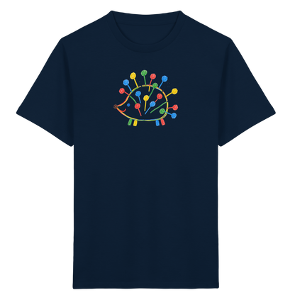 Bunter Farbpunkt Igel - Kinder Bio T-Shirt