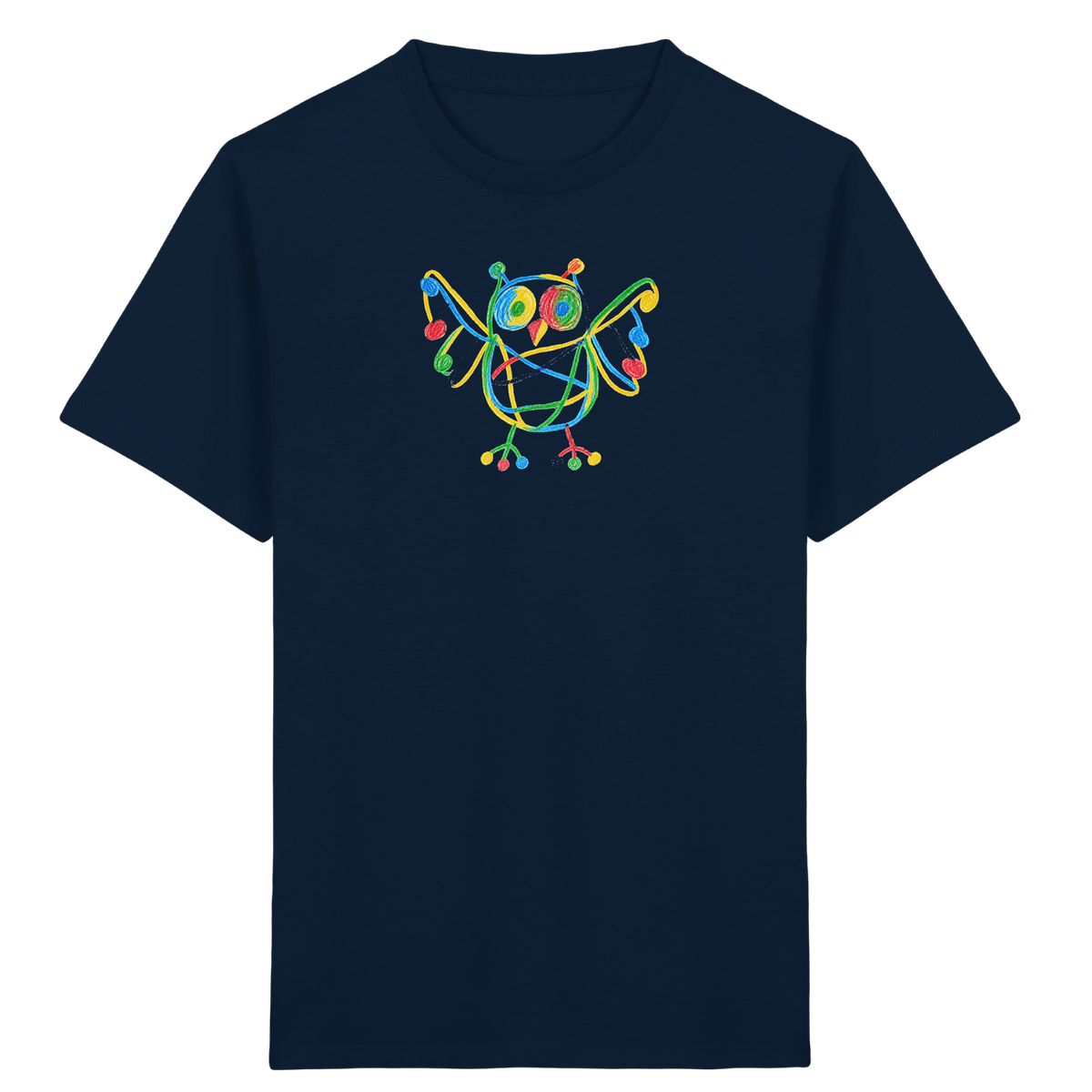 Farbpunkt Eule Kinder Shirt - Kinder Bio T-Shirt