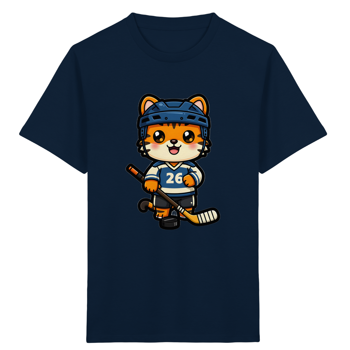 Tiger Eishockey Spieler Kinder T-Shirt - Kinder Bio T-Shirt