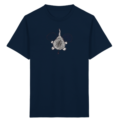 Elefant von oben gezeichnet - Kinder Bio T-Shirt