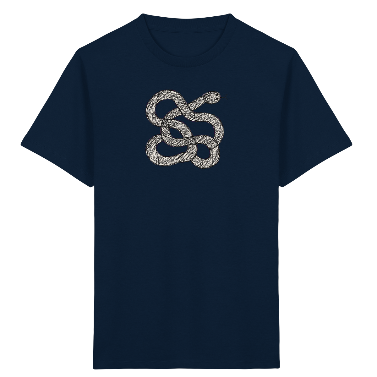 Schlange von oben gezeichnet - Kinder Bio T-Shirt