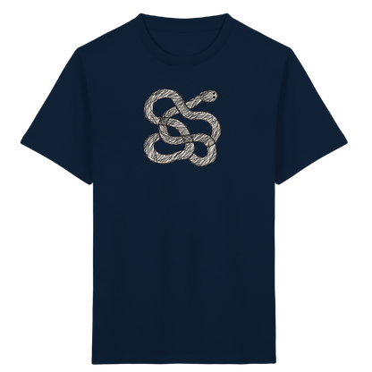 Schlange von oben gezeichnet - Kinder Bio T-Shirt