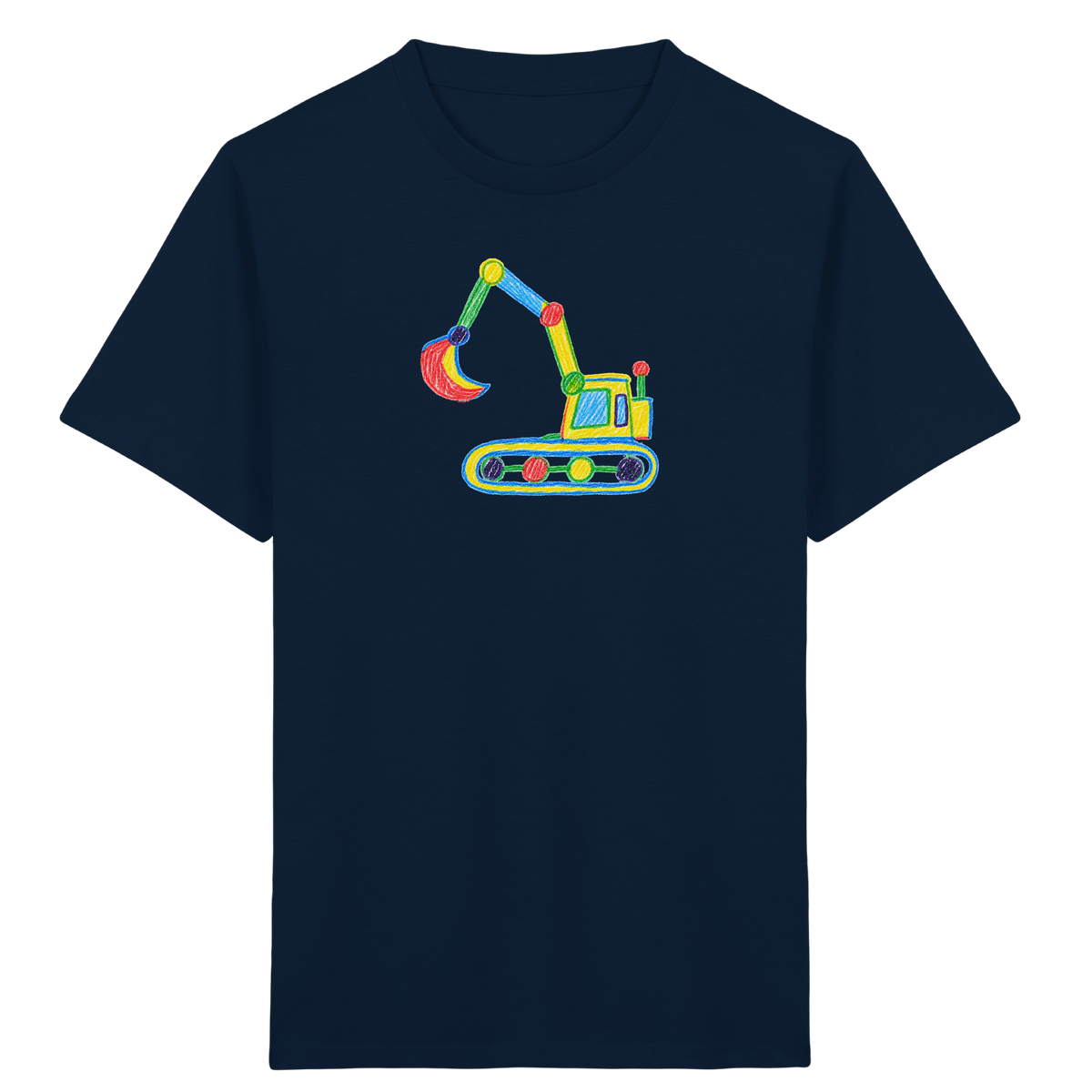 Bunter Punkt Bagger - Kinder Bio T-Shirt