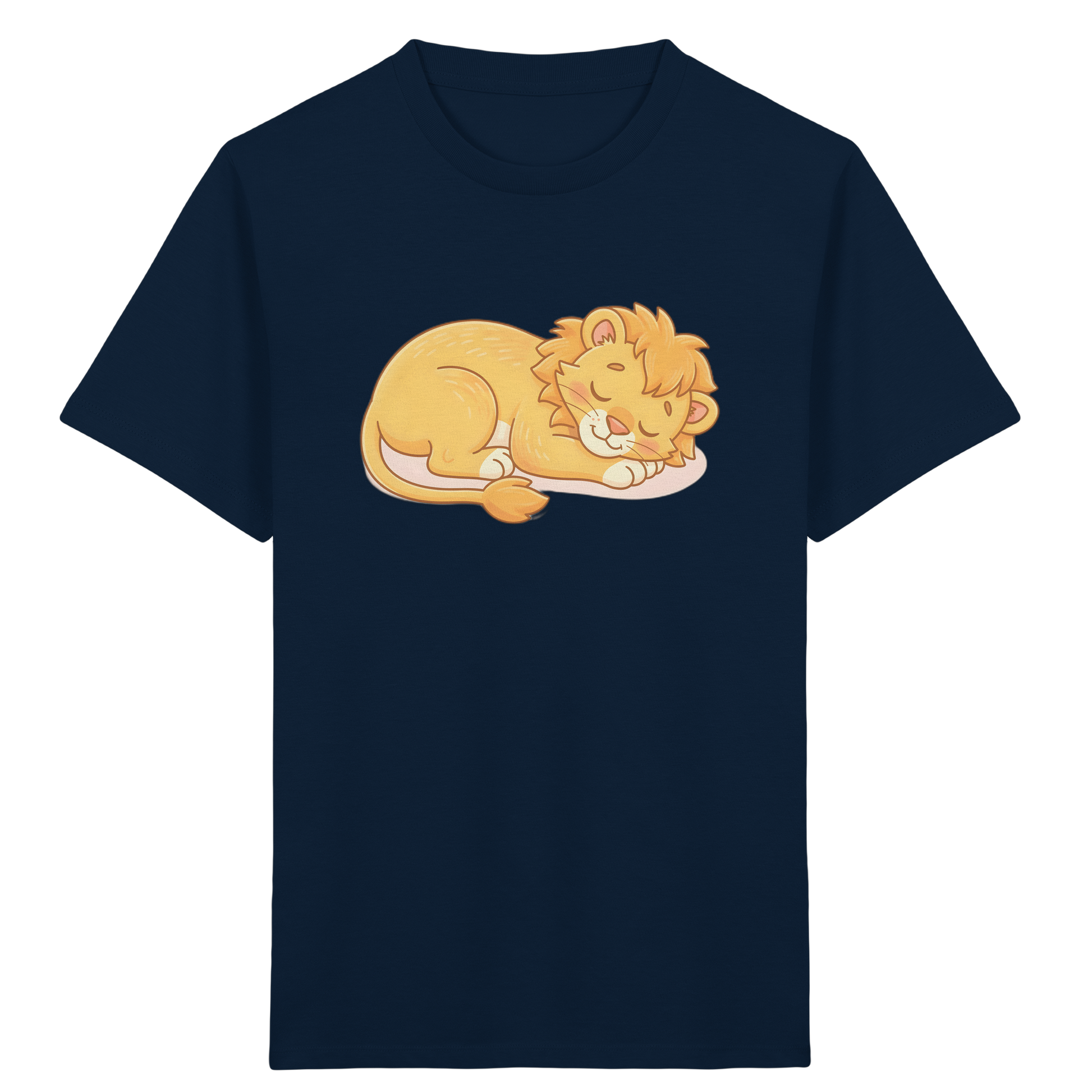 Kinder T-Shirt Schlafender Loewe - French Navy