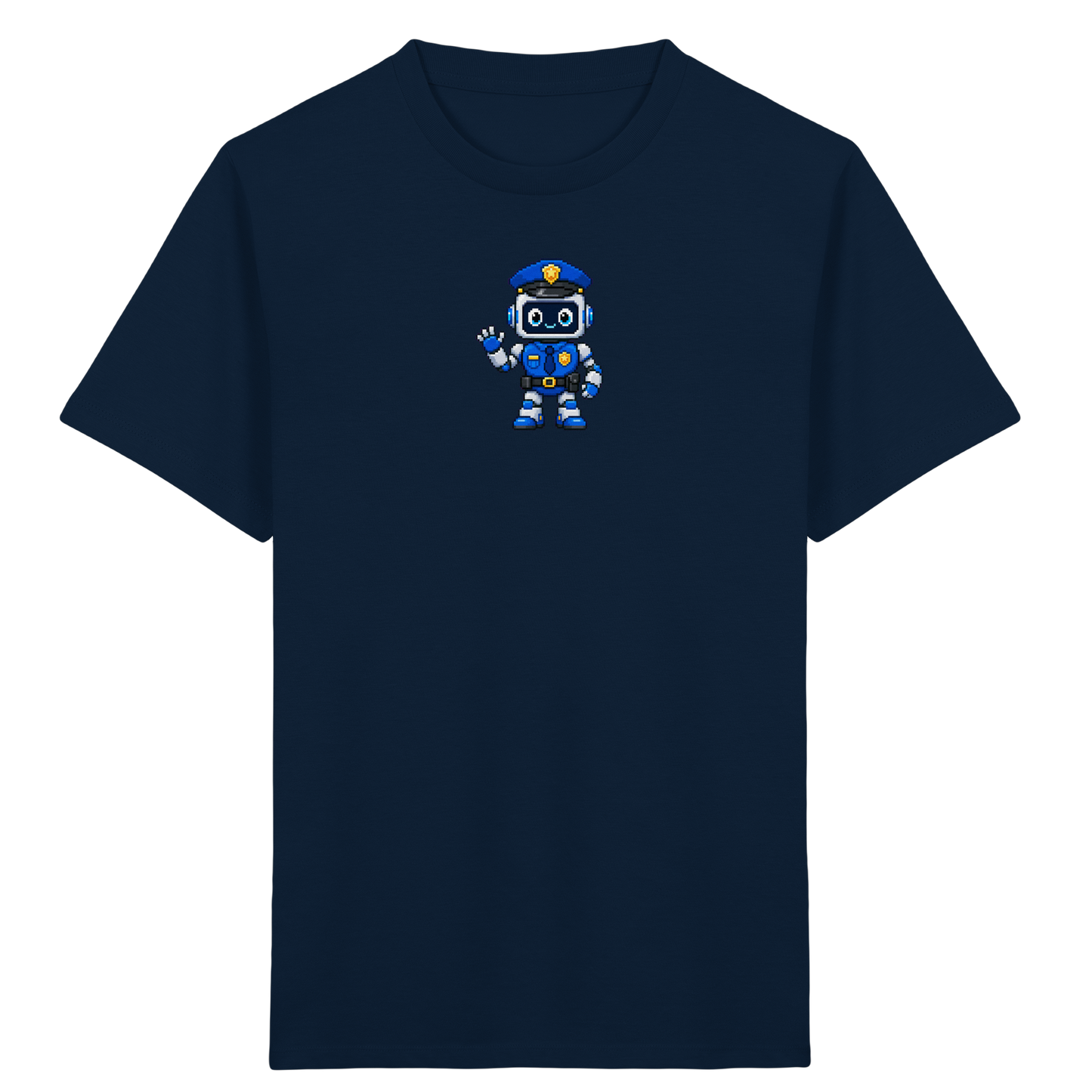 Pixel Roboter Polizei: Winkendes Kinder-T-Shirt - Kinder T-Shirt