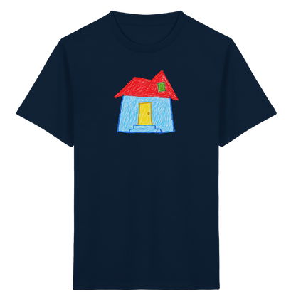 Rotes Knickdachhaus für Kinder - Kinder Bio T-Shirt
