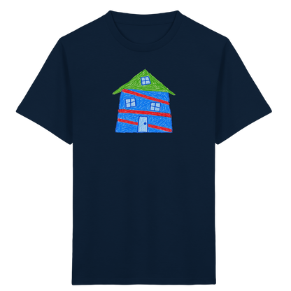 Blaues Balkenhaus Kinder T-Shirt - Kinder Bio T-Shirt