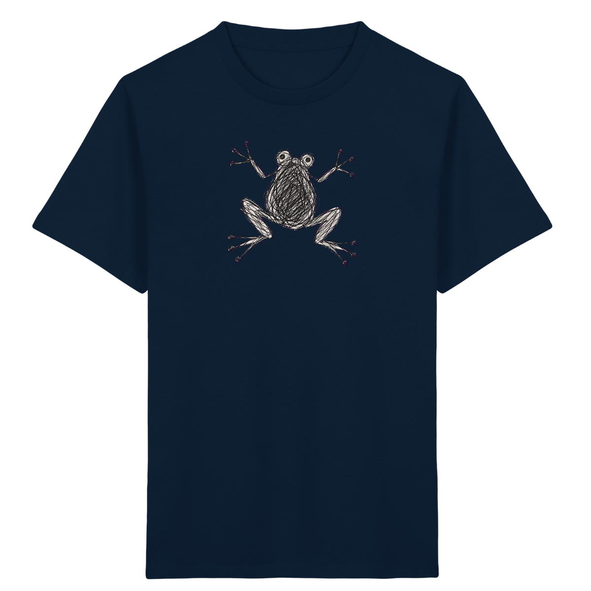 Frosch von oben Kinderzeichnung - Kinder Bio T-Shirt