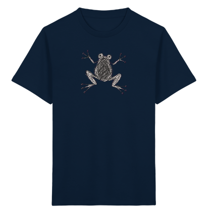Frosch von oben Kinderzeichnung - Kinder Bio T-Shirt