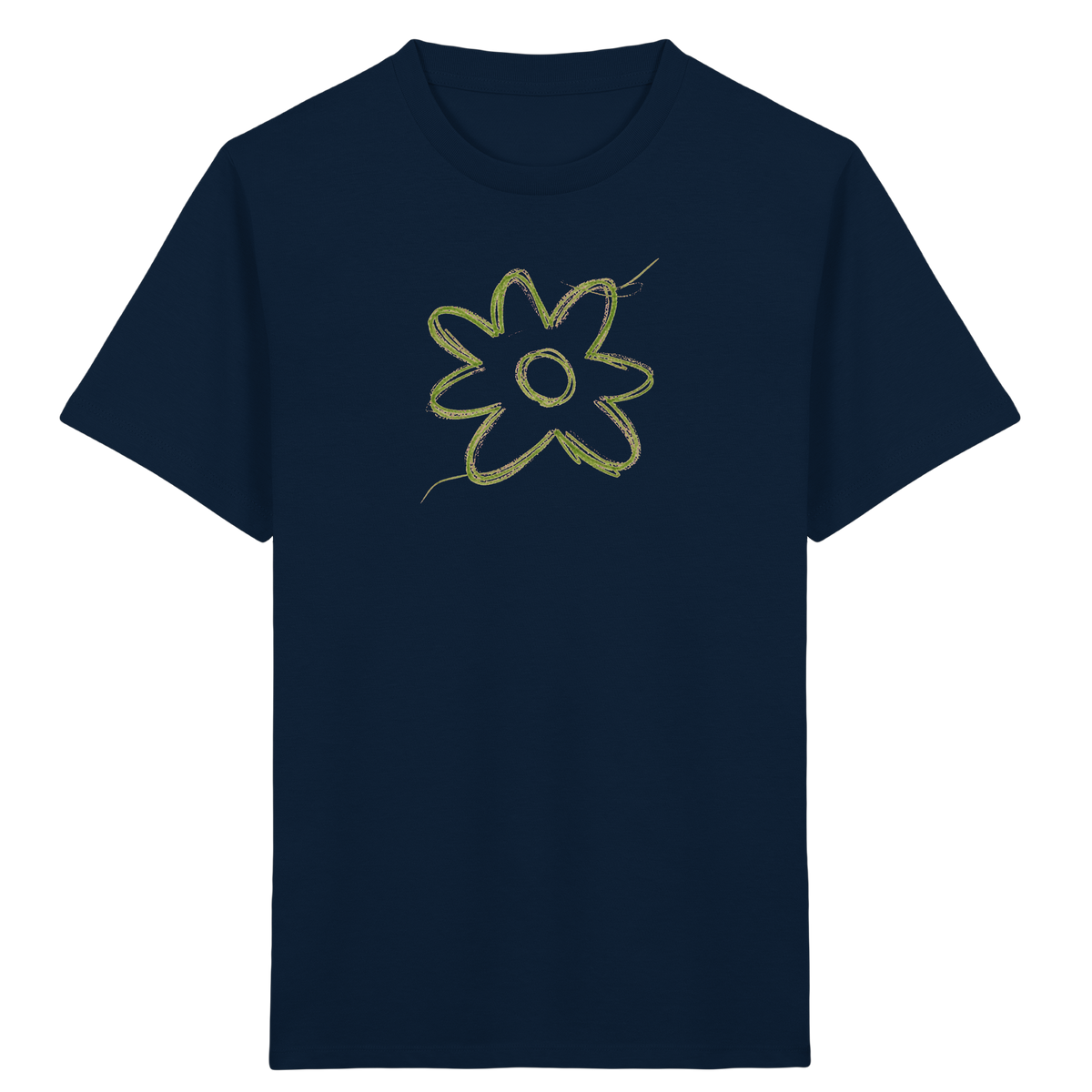 Grüne Zackenblume Kinder Shirt - Kinder Bio T-Shirt