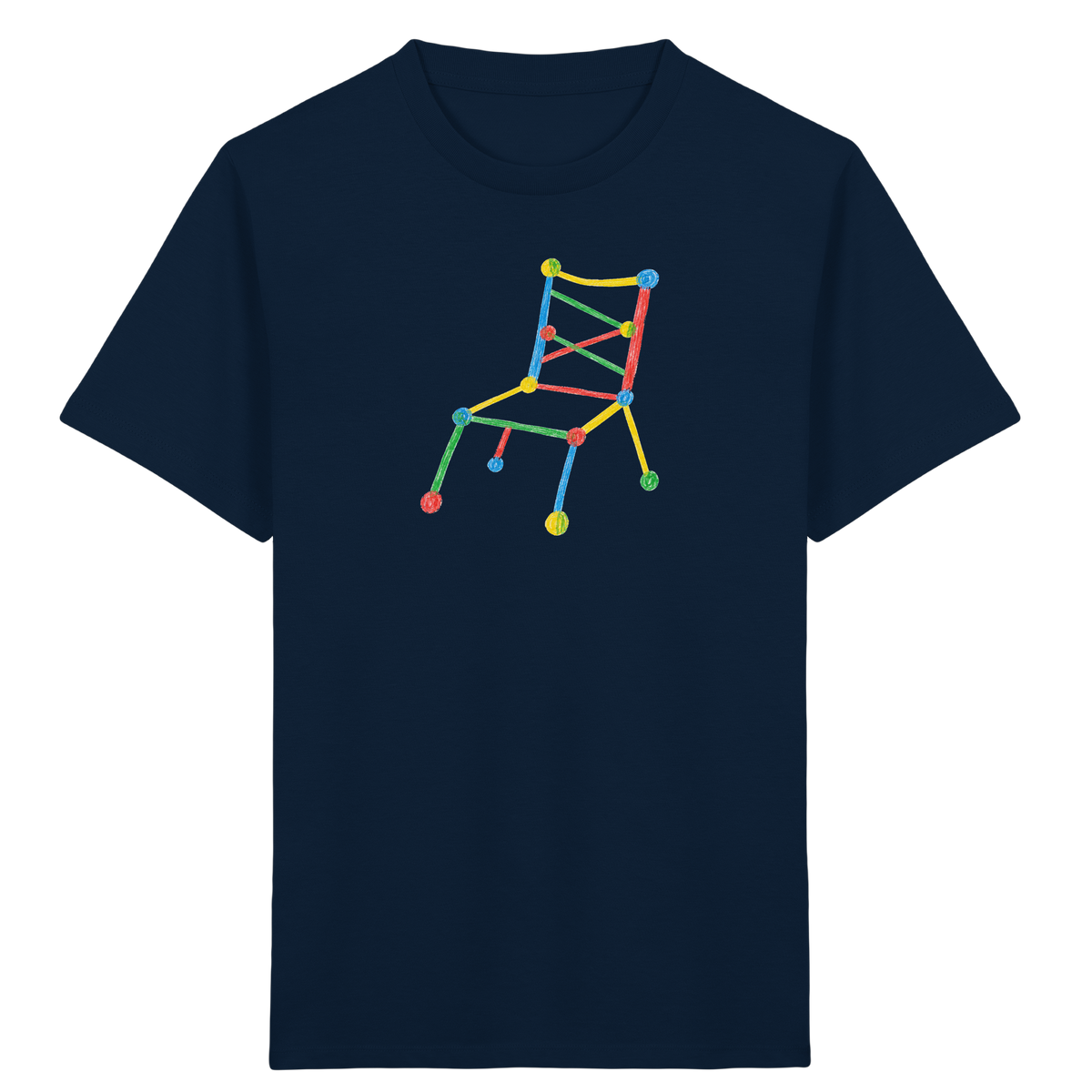 Bunter Kritzelstuhl für Kinder - Kinder Bio T-Shirt