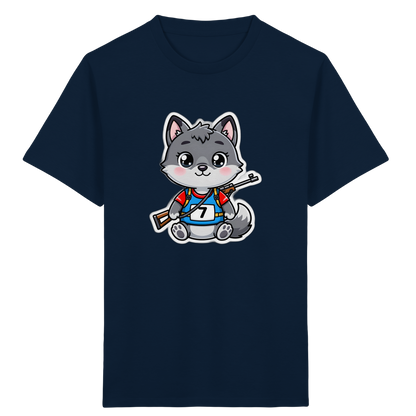 Wolf im Sporttrikot – Kinder Bio-T-Shirt