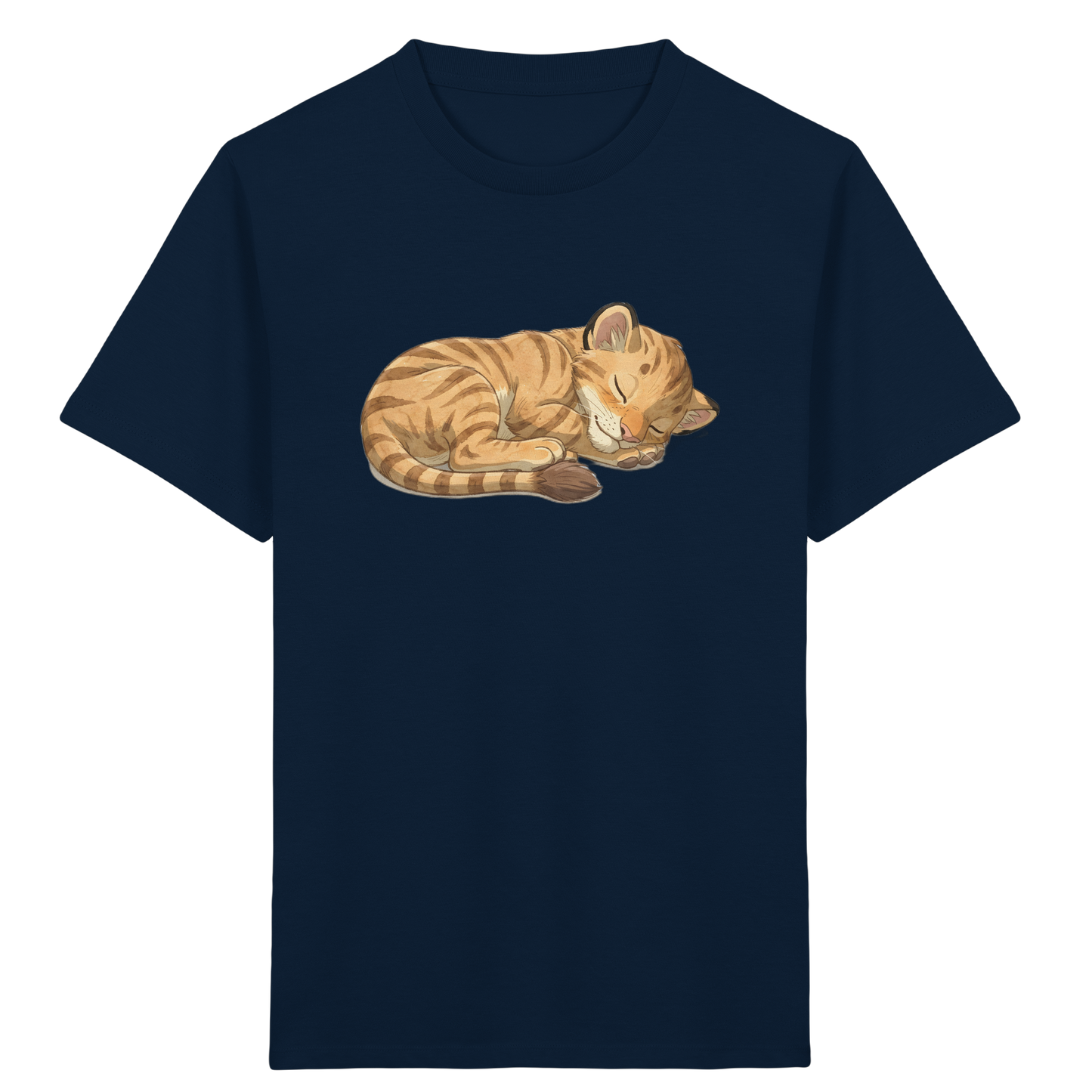 Schlafende Katze: Kuscheliges T-Shirt für Kinder - Kinder Bio T-Shirt